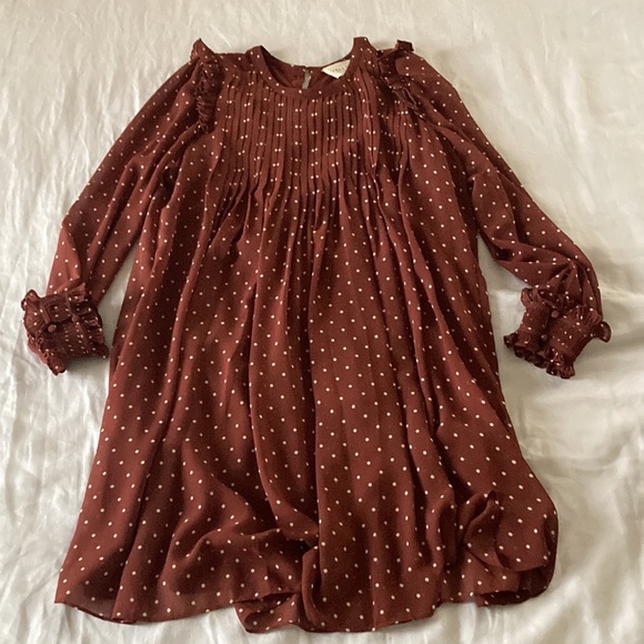 Sezane Eve polka dot pleated dress - Picture 2 of 7